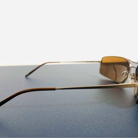 Charmant Polarized Brown Tinted Lenses Double Bridge Titanium Frame Sunglasses - Picture 14 of 15